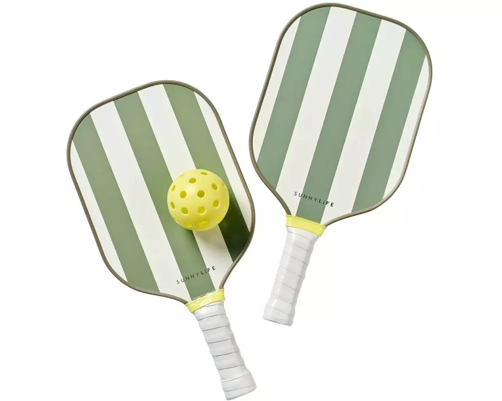 Sunnylife Spiel Pickleball-Set Seegras-Salbei