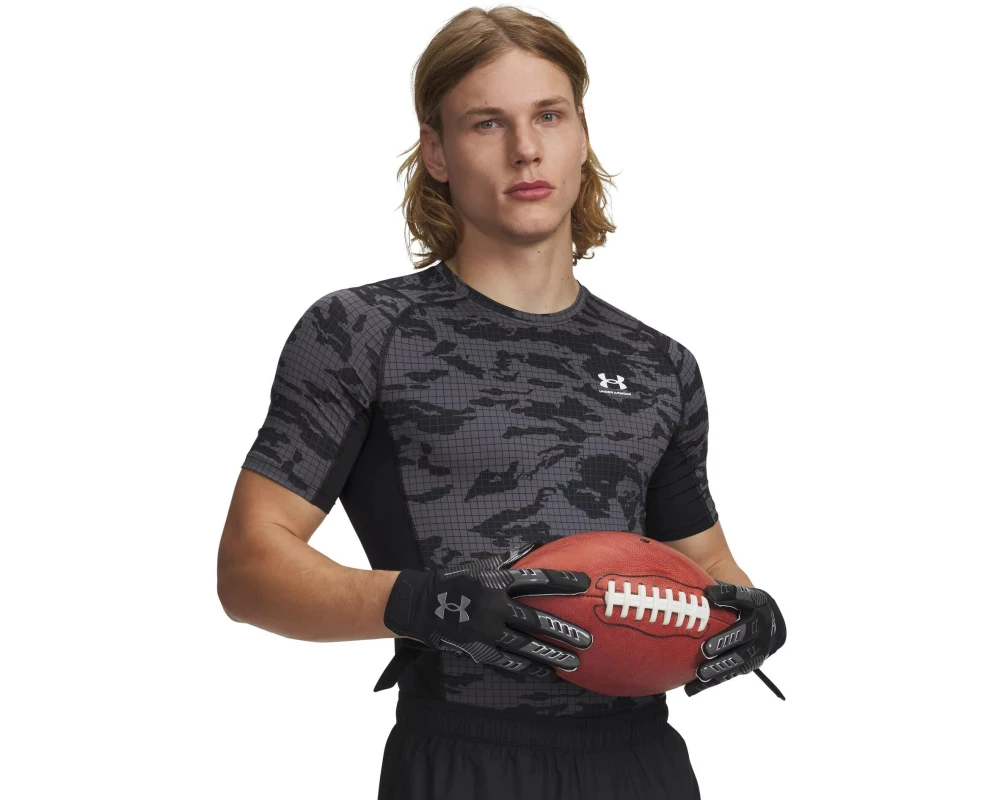 UNDER ARMOUR Funktionsunterwäsche HeatGear Printed SS Schwarz, XL