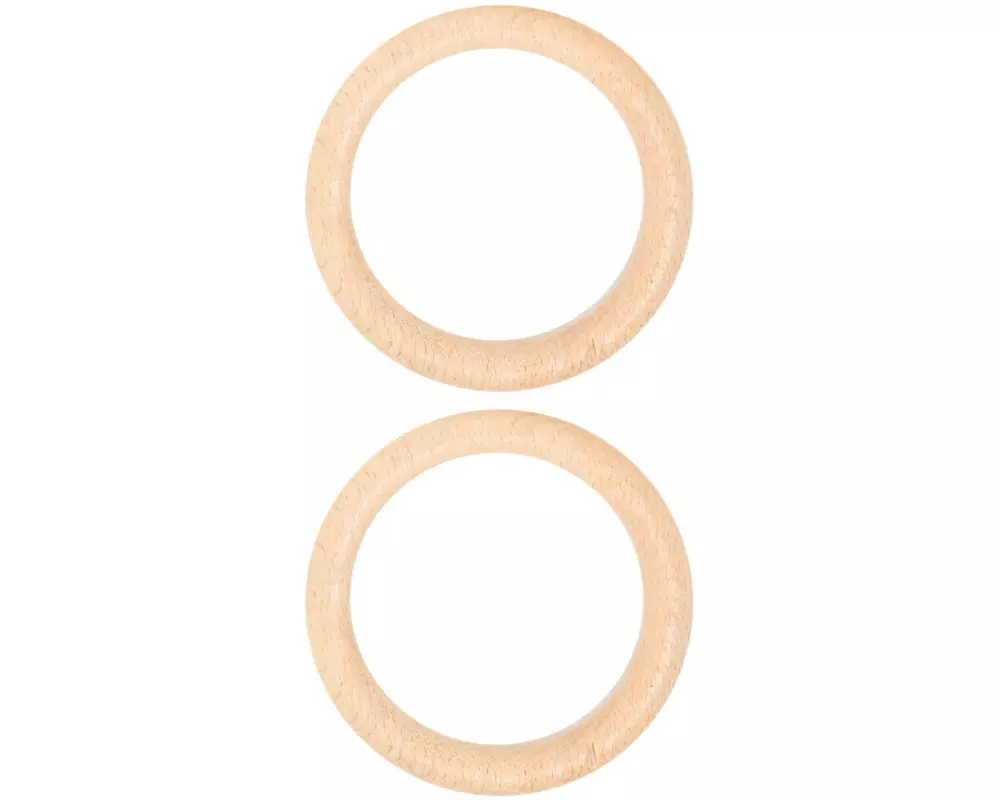 lalana Holzring Hölzerner Ring 8.5 cm, 2 Stück