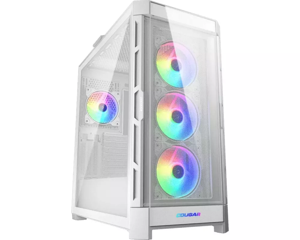 Cougar Duoface ARGB Midi-Tower, Weiss, Sichtfenster