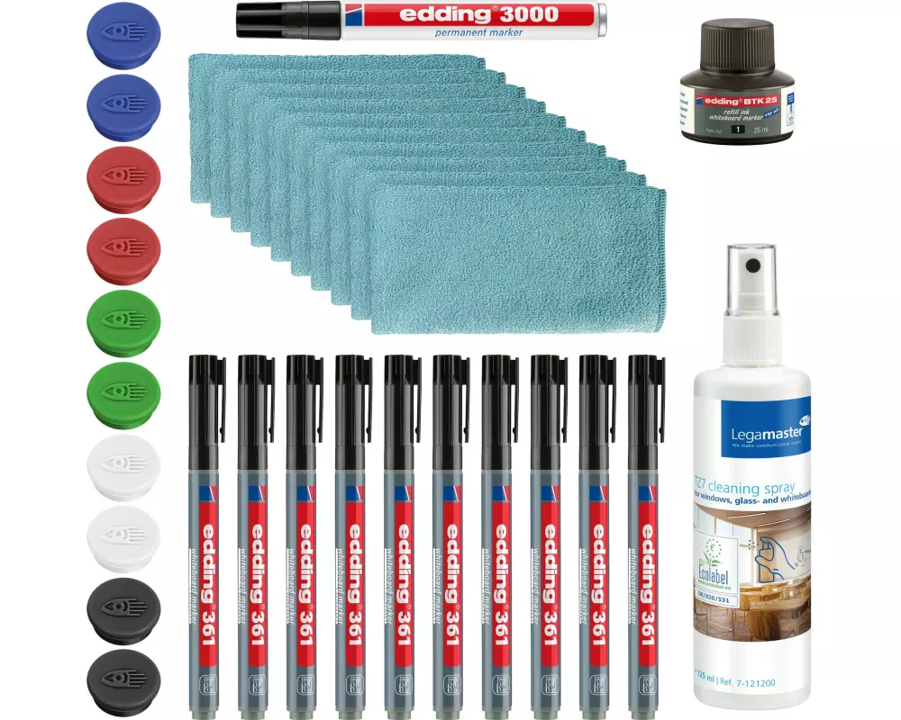 Legamaster Lerntafel Nachfüllset, lackiert + emailliert 33-teilig