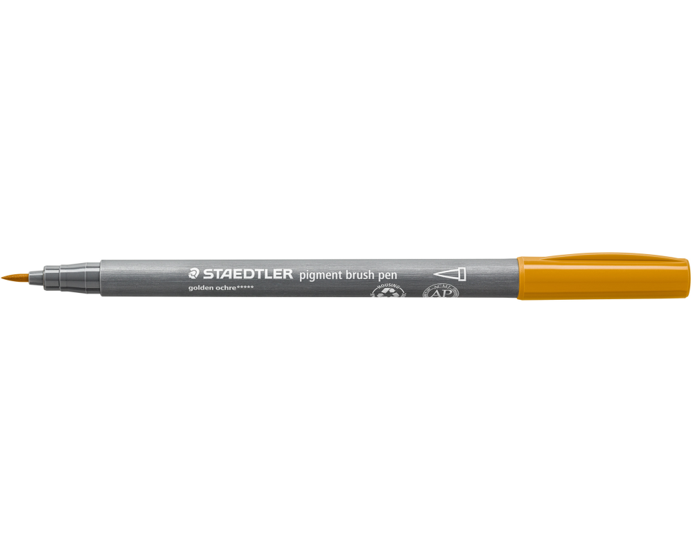 STAEDTLER Fasermaler mit Pinselspitze 371-16 golden ocker