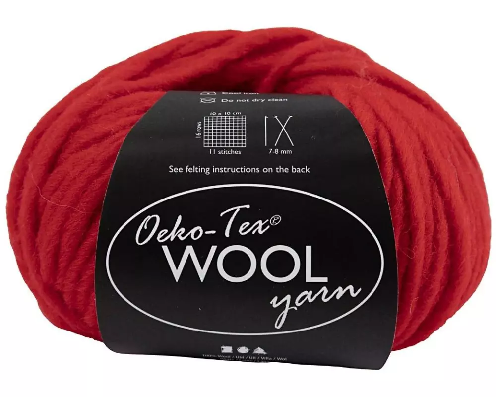 Creativ Company Wolle Oeko-Tex 50 g, Rot