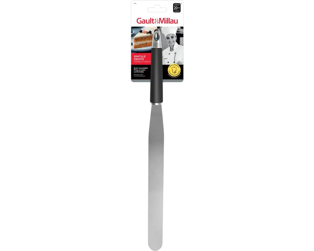 Gault Millau Streichpalette gerade 20 cm, Schwarz/Silber