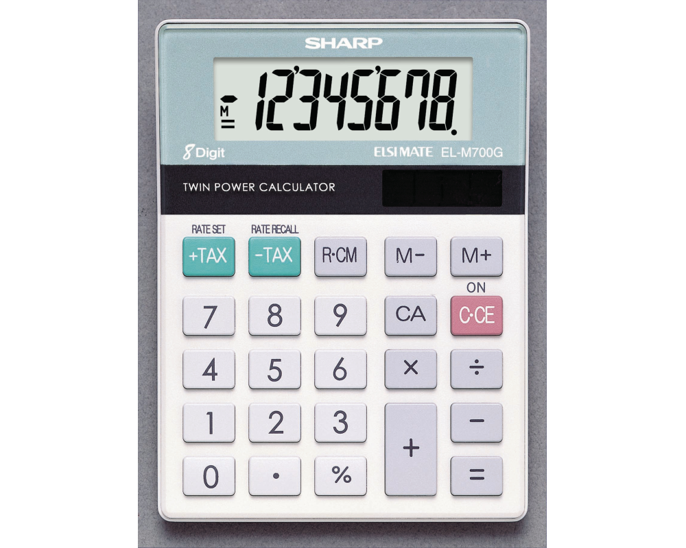 SHARP Tischrechner M700G Glastop Design