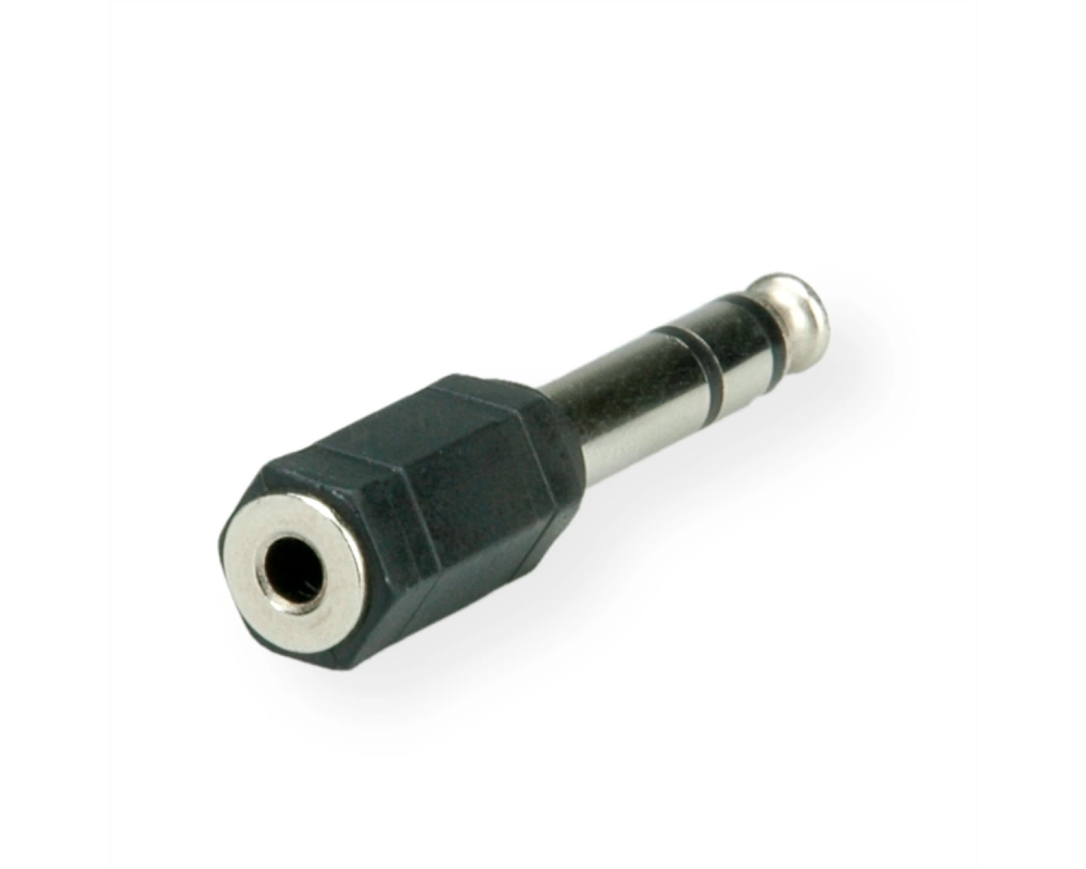 ROLINE Stereo Adapter 6,35 mm Stecker - 3,5 mm Buchse