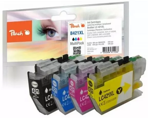 Peach Tinte Brother LC-421XL MP C/M/Y/BK