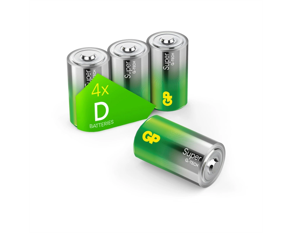 GP Batteries Super Alkaline D 4x
