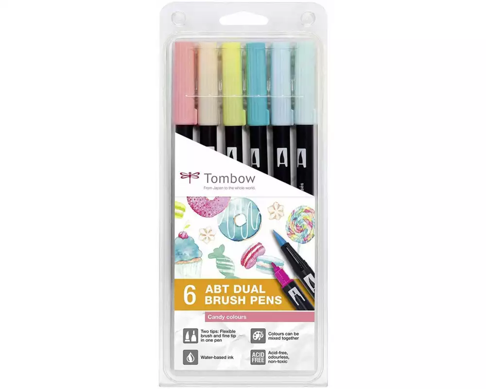 Tombow Fasermaler Candy Colours Mehrfarbig