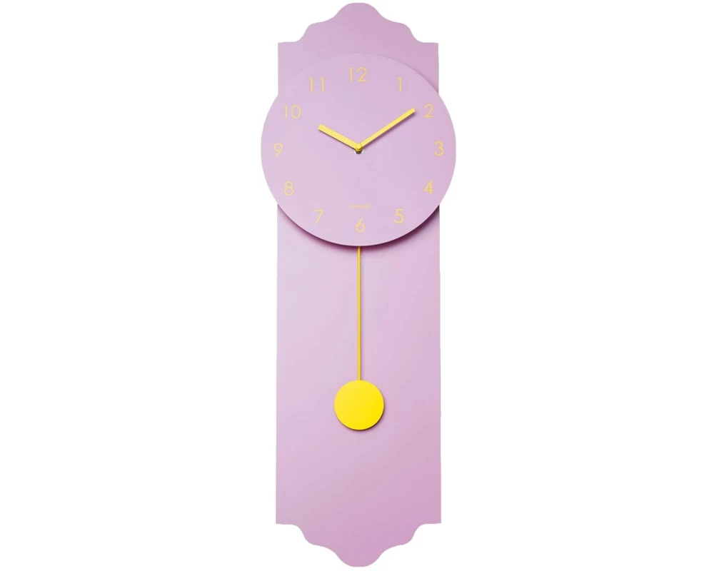 Chic Mic Wanduhr Pendelum Clock 24 x 70 cm, Lila