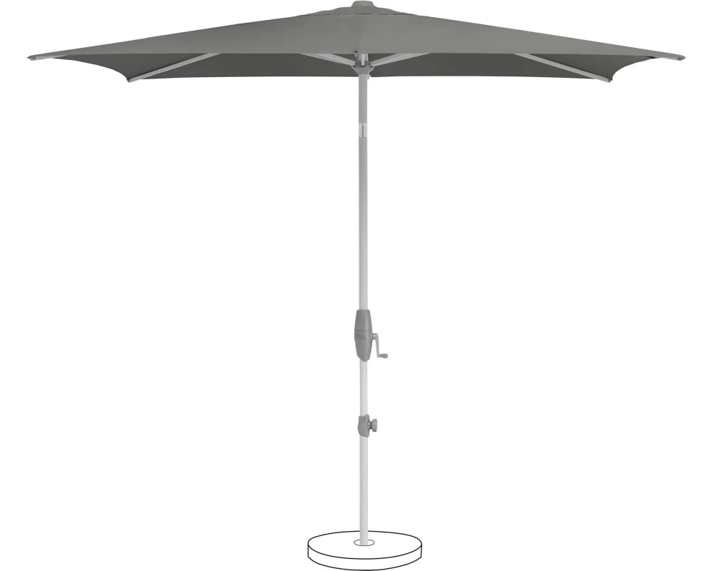 Suncomfort by Glatz Sonnenschirm Shell Turn, 250 x 200 cm, Stone Grey