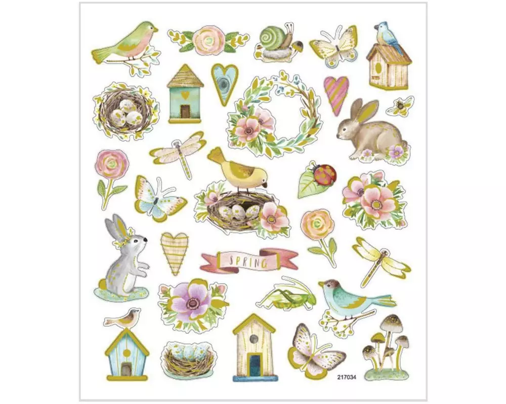 Creativ Company Sticker Ostern/Frühling, 34 Sticker