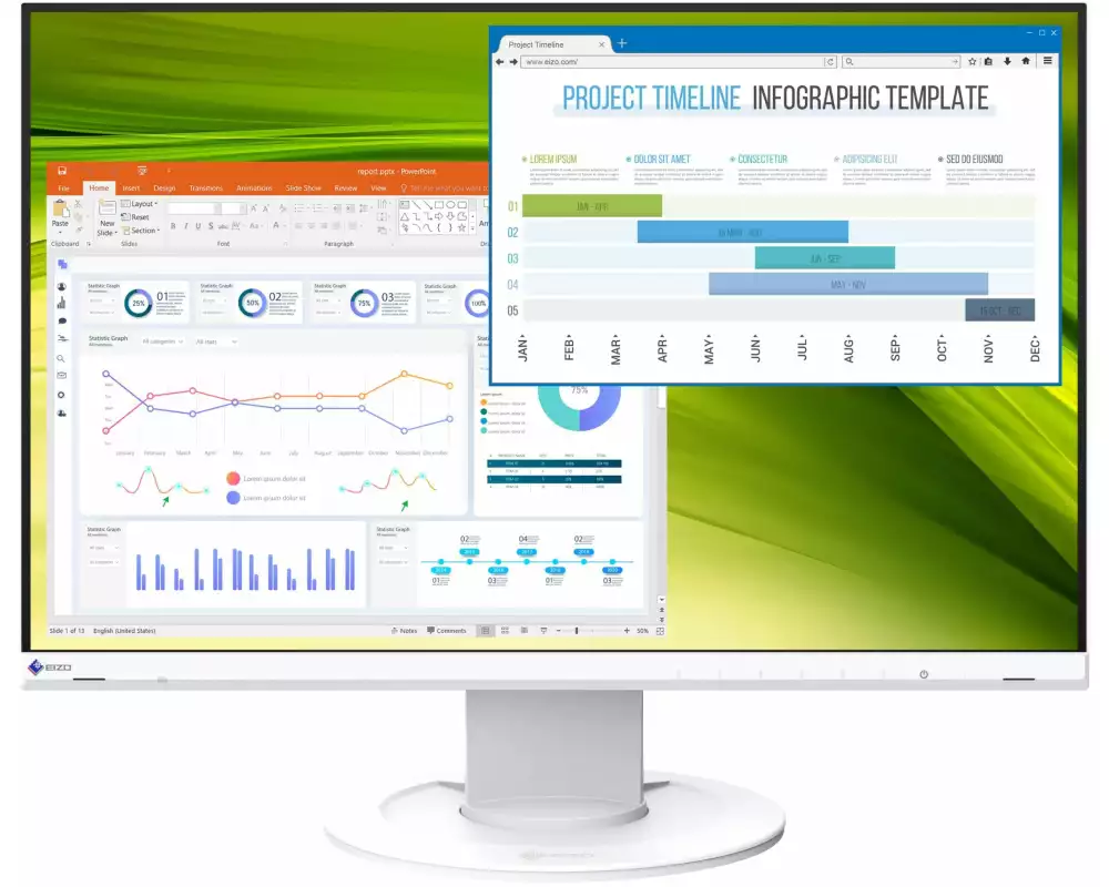 EIZO Monitor EV2360-Swiss Edition Weiss