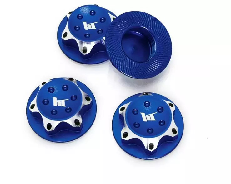 Hobbytech Radmuttern Aluminium 17 mm Blau, 4 Stück, 1:8
