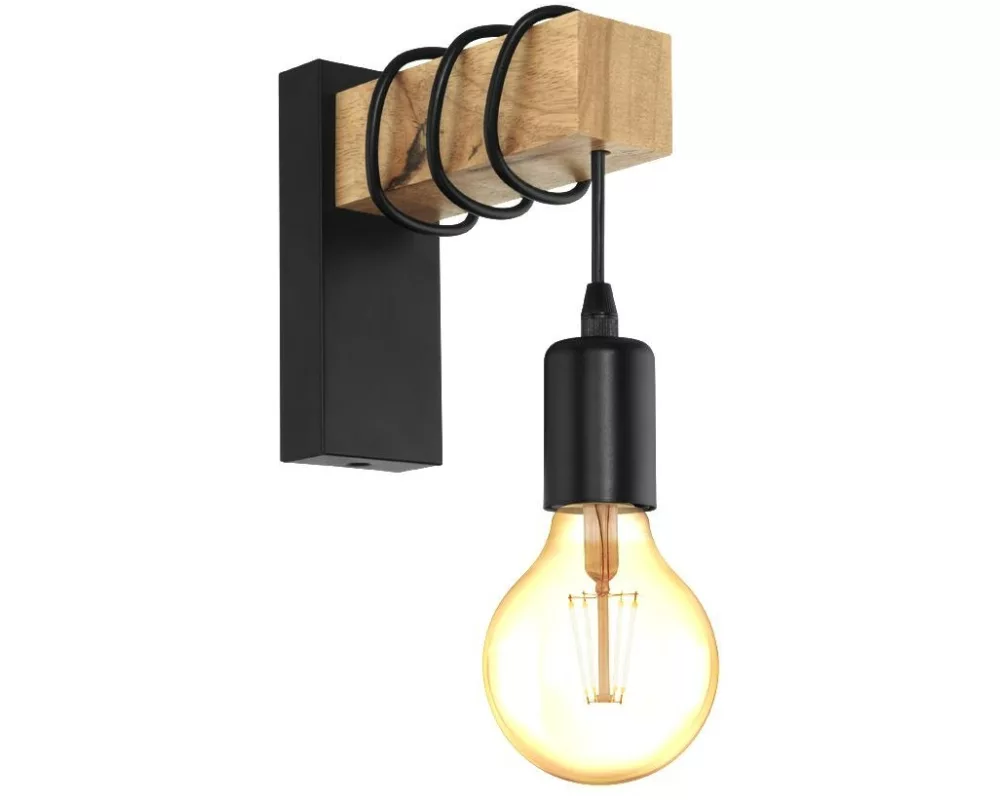 EGLO Leuchten Wandleuchte TOWNSHEND 1x E27 Schwarz