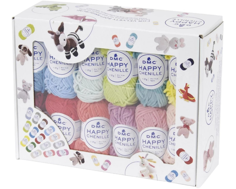 DMC Wolle Happy Chenille Set 25 Stück je 38 m