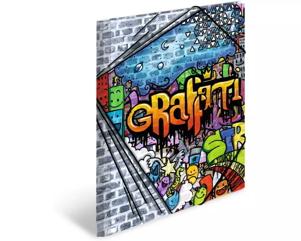 HERMA Gummibandmappe A4 Graffiti, Polypropylen, mit Innendruck