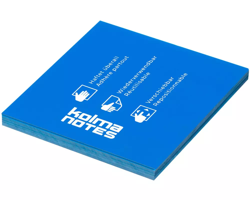 Kolma Notizzettel NOTES 76 x 76 mm Blau, 100 Blatt