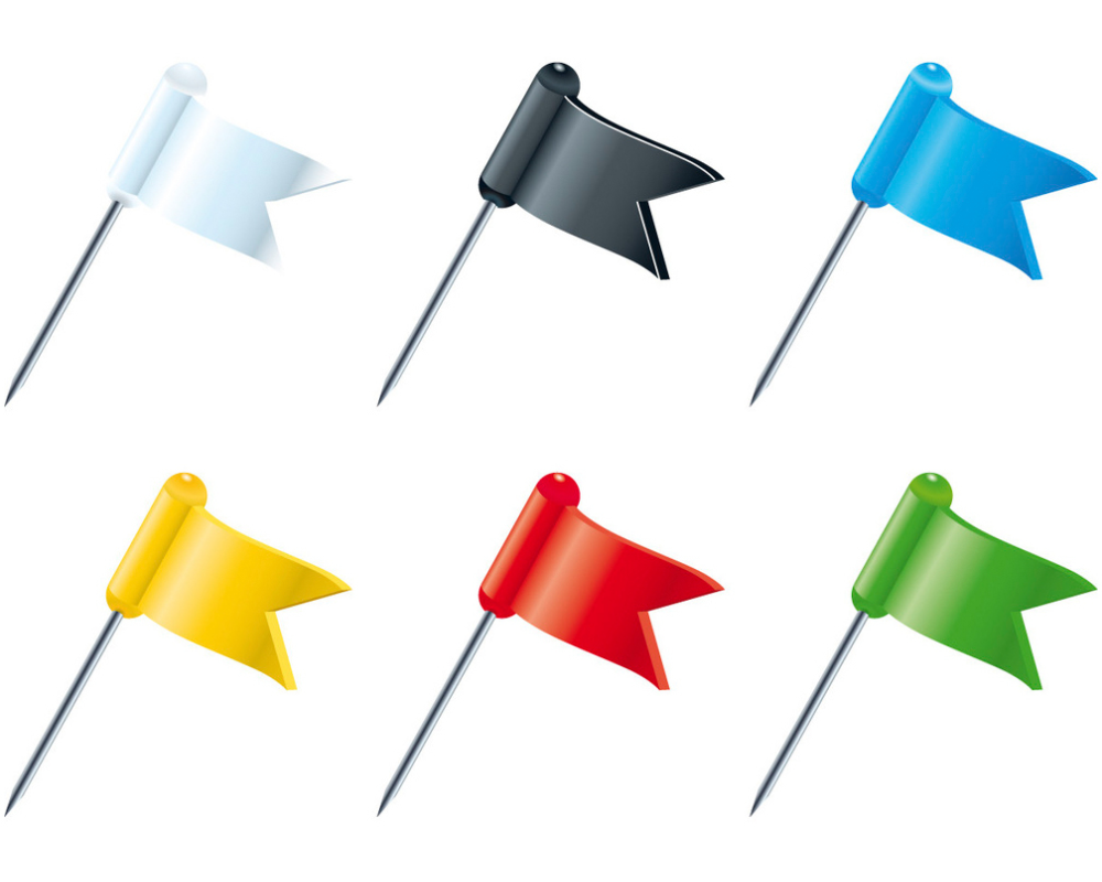 Exacompta Reissnägel Markierfahnen, 20 Stück, assortiert