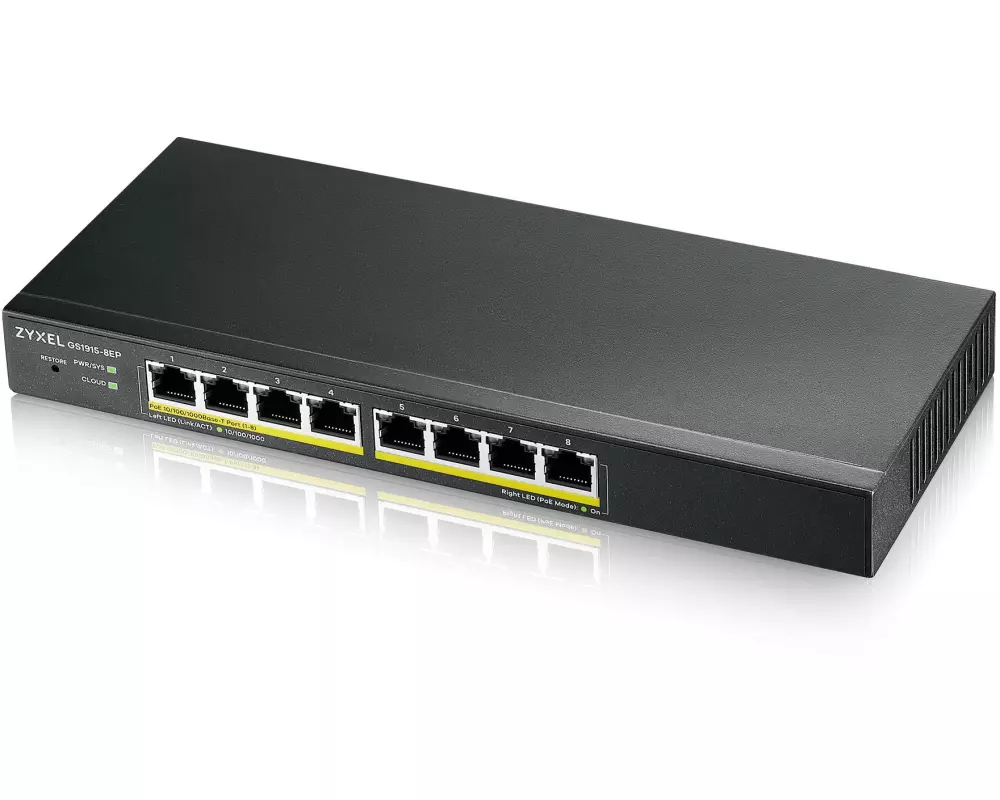 Zyxel PoE+ Switch GS1915-8EP 8 Port