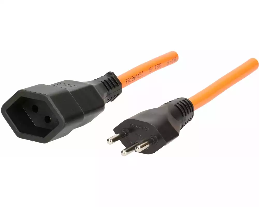 Max Hauri Verlängerungskabel 5 m T13 - T12, Orange