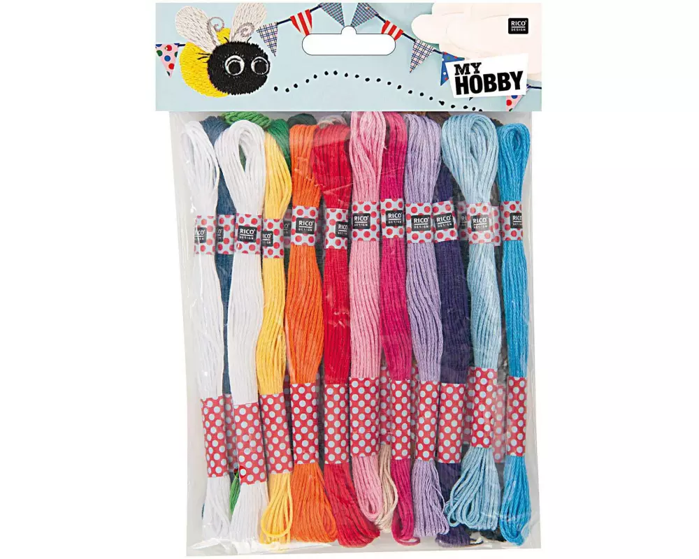 Rico Design Stickgarn Set Basic 8 m 24-teilig