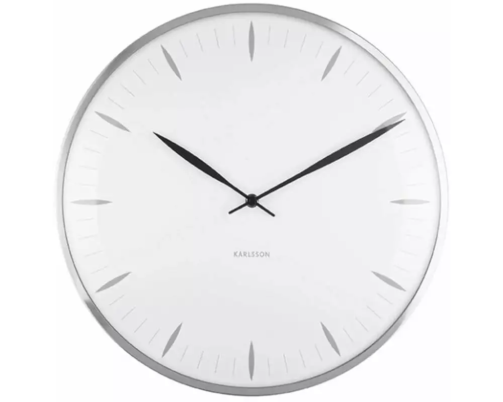 KARLSSON Wanduhr Leaf 40 cm, Weiss