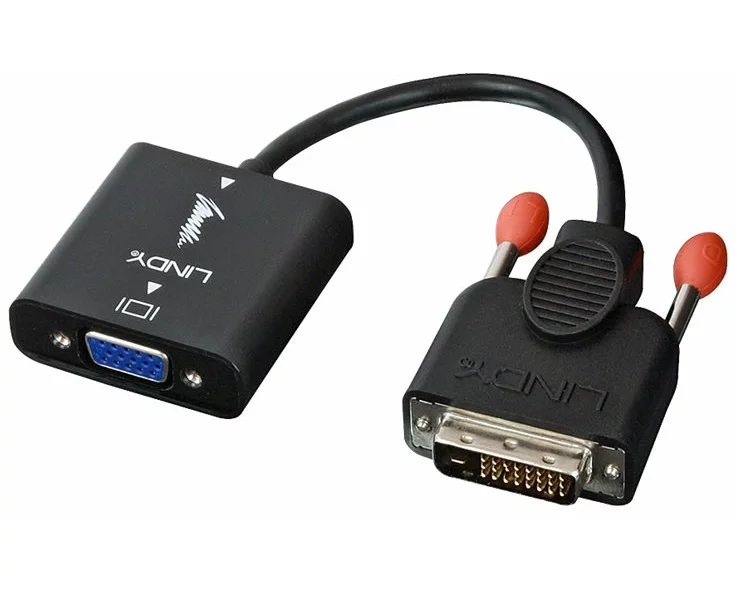 LINDY Video Adapter, DVI-VGA M-F, 0.10m, supports up to 1200p