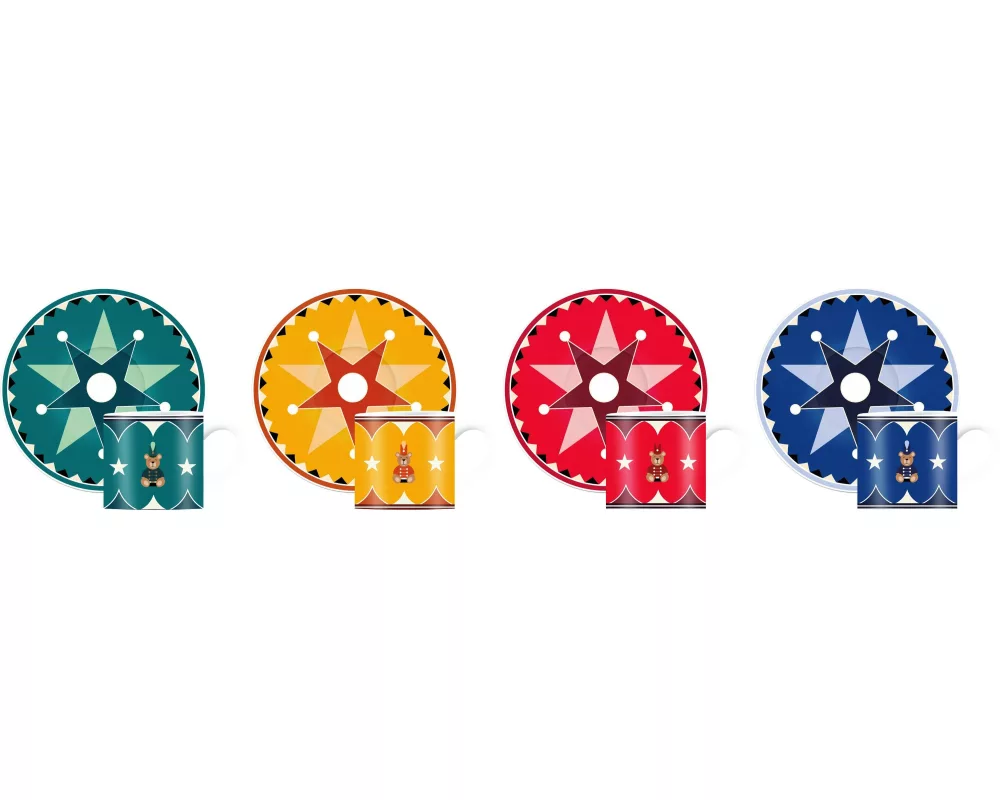 Bialetti Kaffeetasse 4 Stück, Mehrfarbig