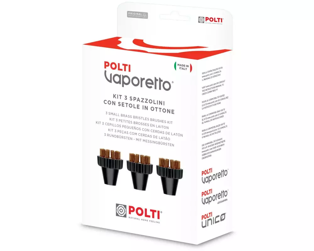 Polti Messingrundbürsten für Vaporetto, 3 Stück