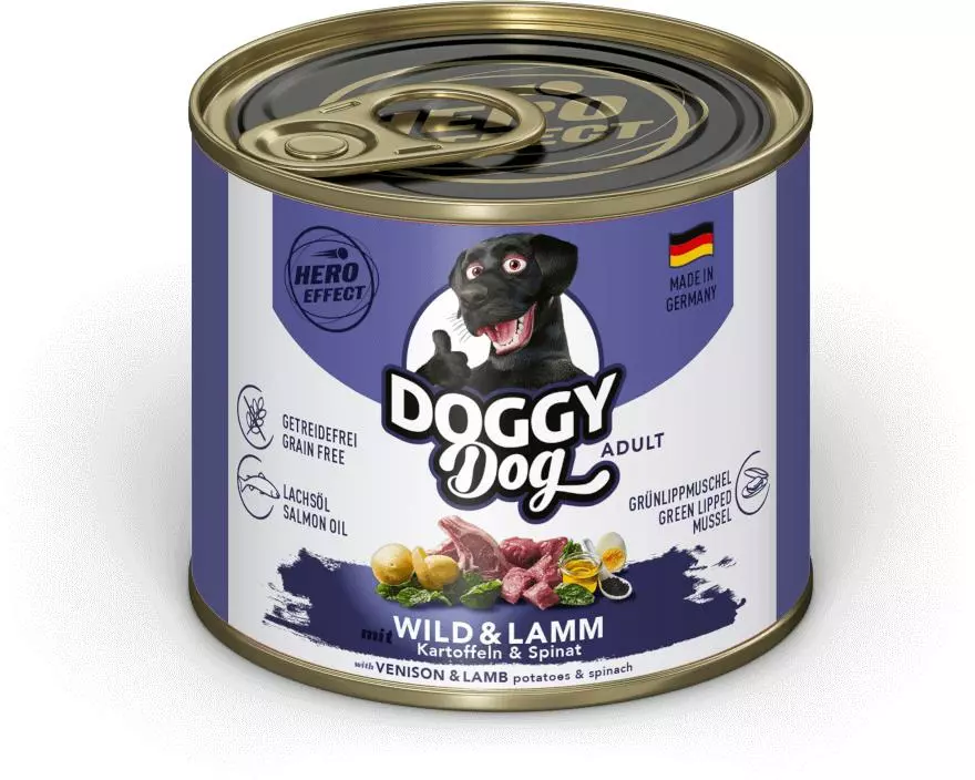 DOGGY Dog Nassfutter DoggyDog Dose Wild, Lamm Adult 200 g