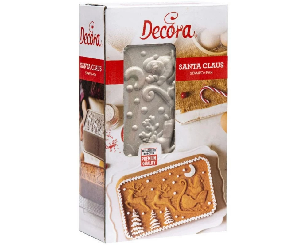 Decora Backform Weihnachtsmann Aluminiumguss Grau Antihaft