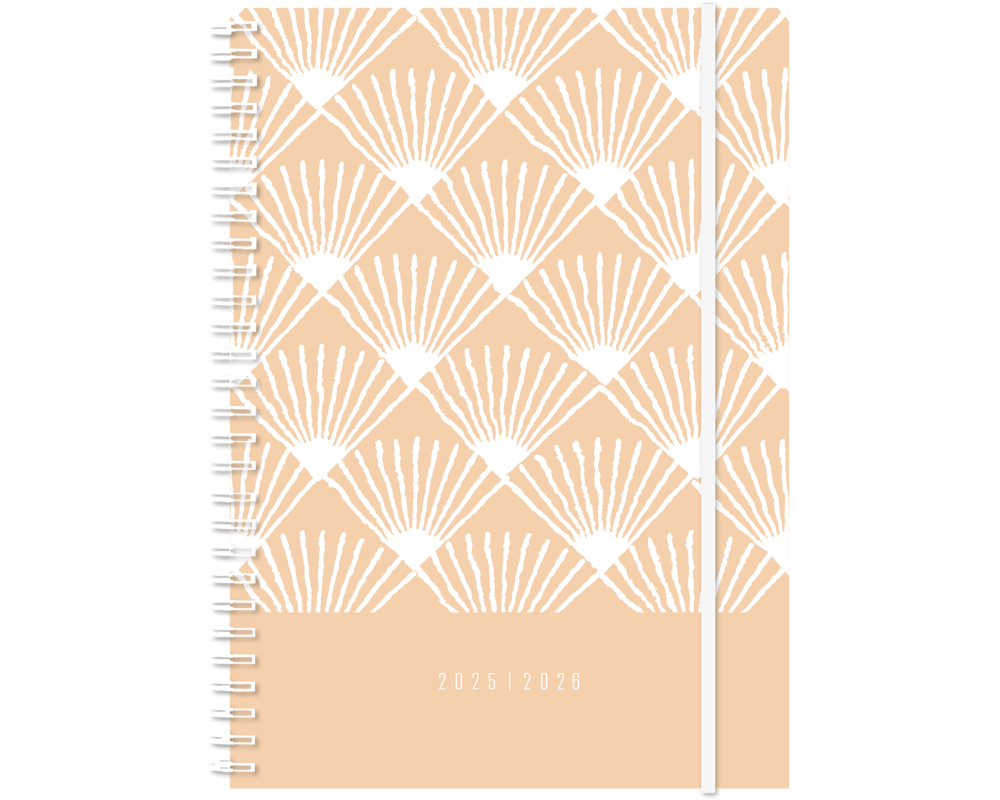 SIMPLEX Schüleragenda Joy 25/26 500417.26 1W/2S 17M aprikose 14.8x21cm