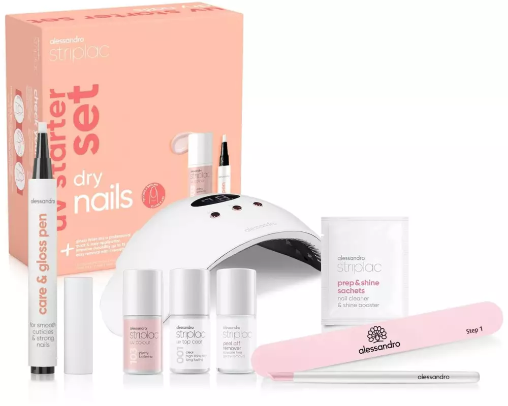 alessandro Striplac UV Starter Set Dry Nails 1 Colour