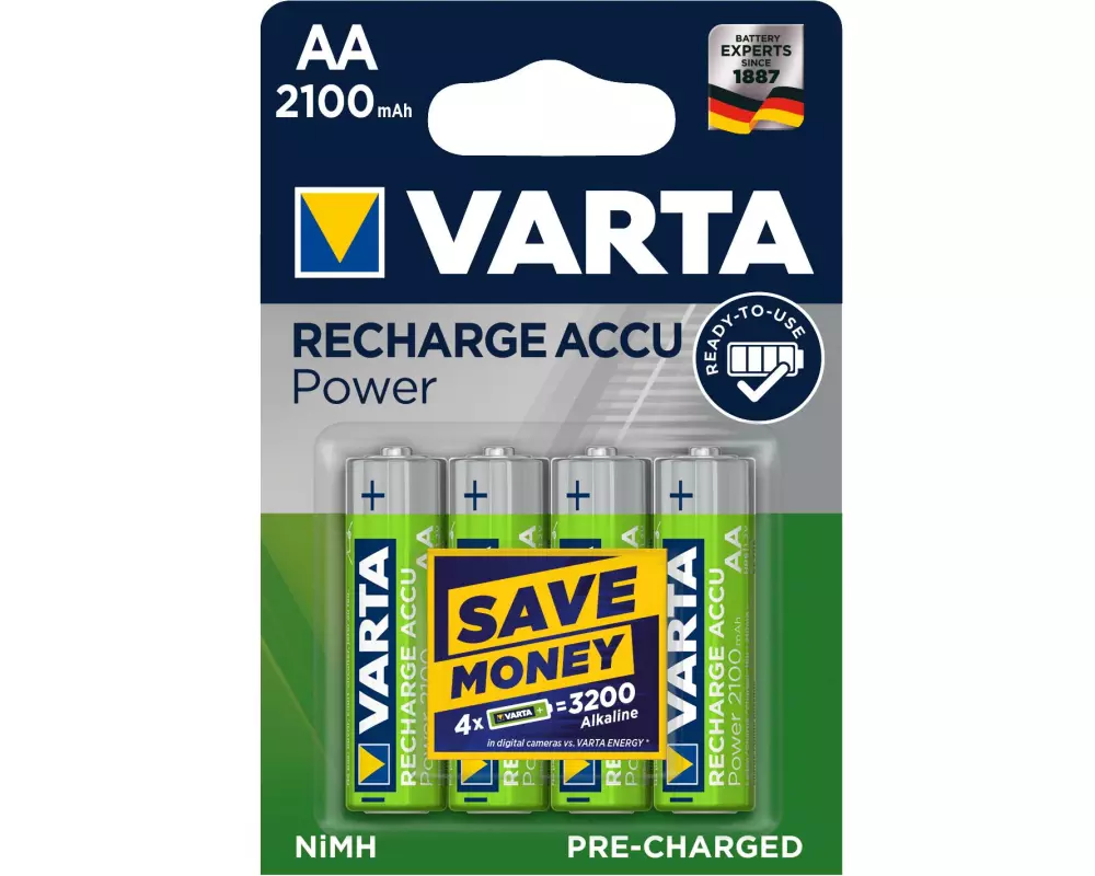 Varta Akku Power NiMH AA 2100 mAh, 4 Stück