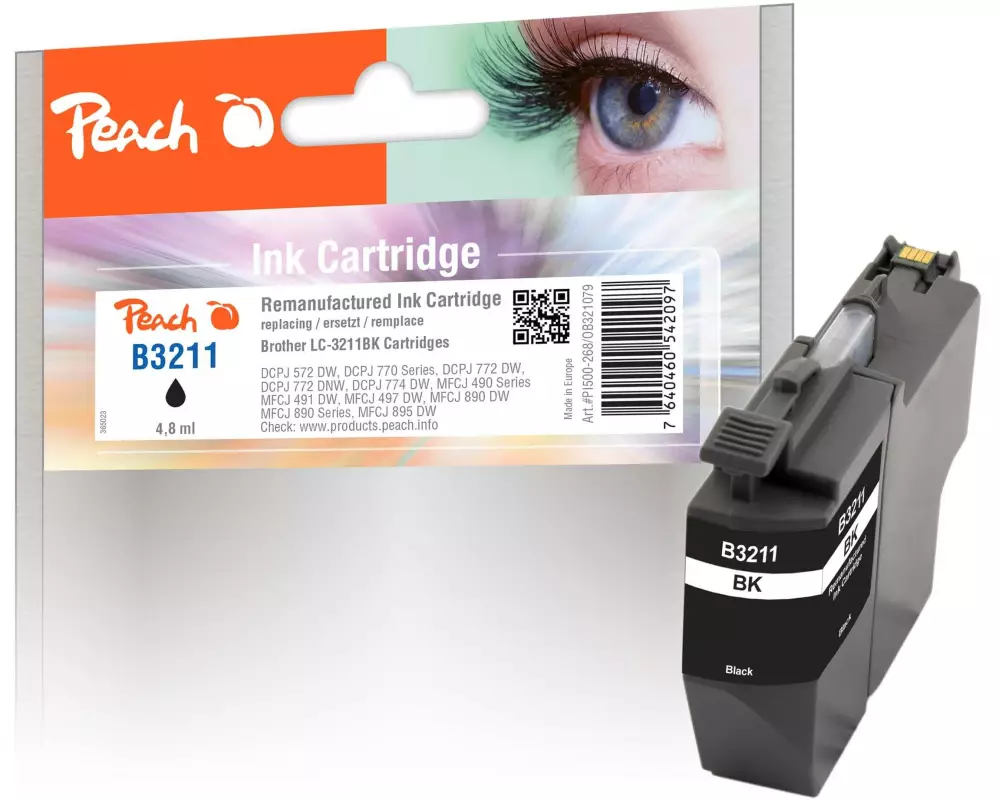 Peach Tinte Brother LC-3211 Black