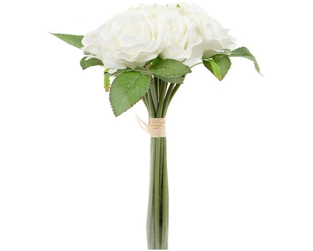 CHALET Kunstblume Rosenstrauss 25 cm, Weiss