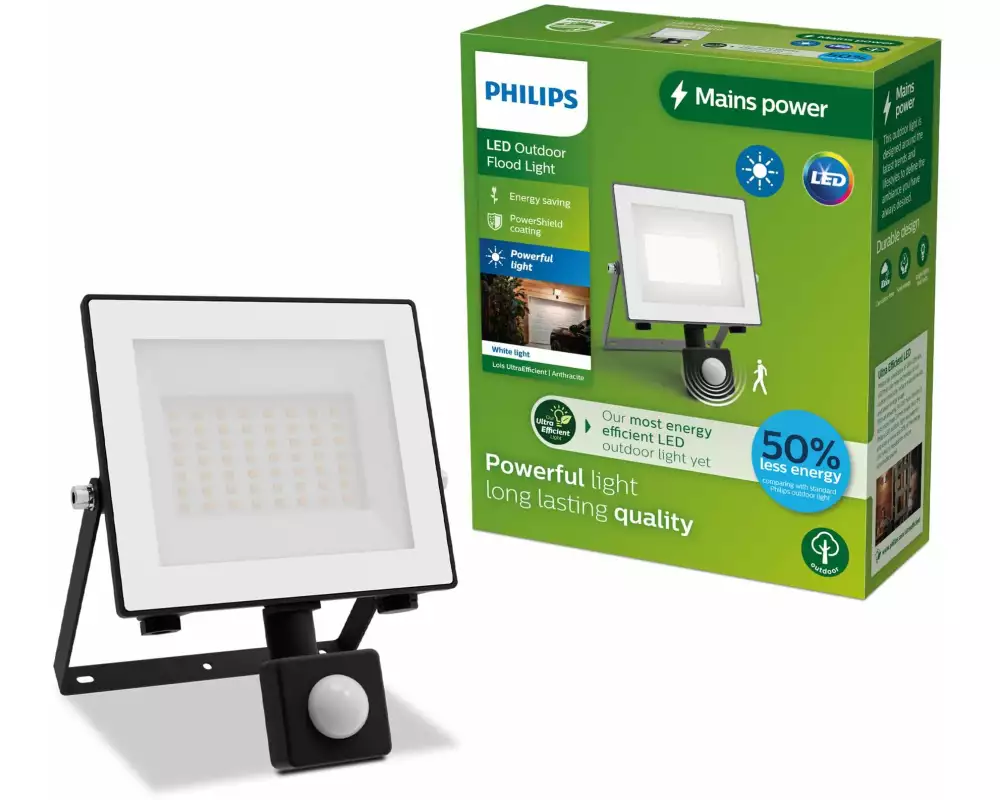 Philips Lois Flutlicht UE 14W 3000K IR IP65 anthrazit 14 W