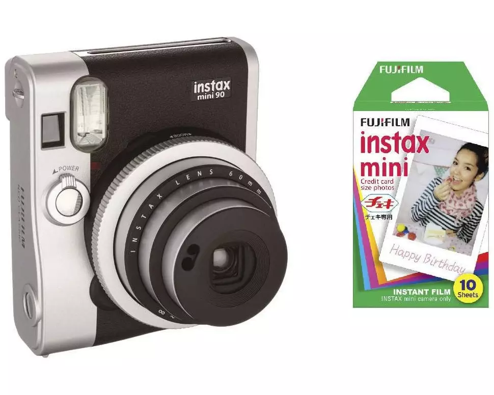 Fujifilm Fotokamera Instax Mini 90 Neo classic Kit Silber; Schwarz