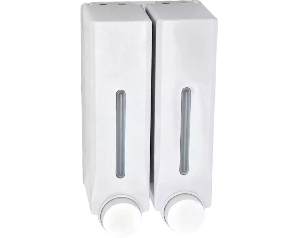 diaqua Wandseifenspender Novion weiss 2er Set 450 ml, Weiss