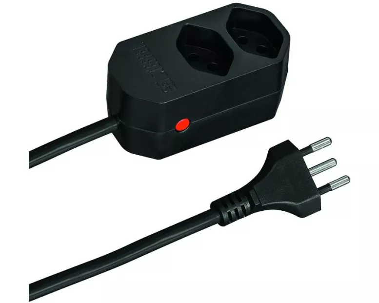 STEFFEN Steckdosenleiste Compact 2x T13 1.5 m Schwarz