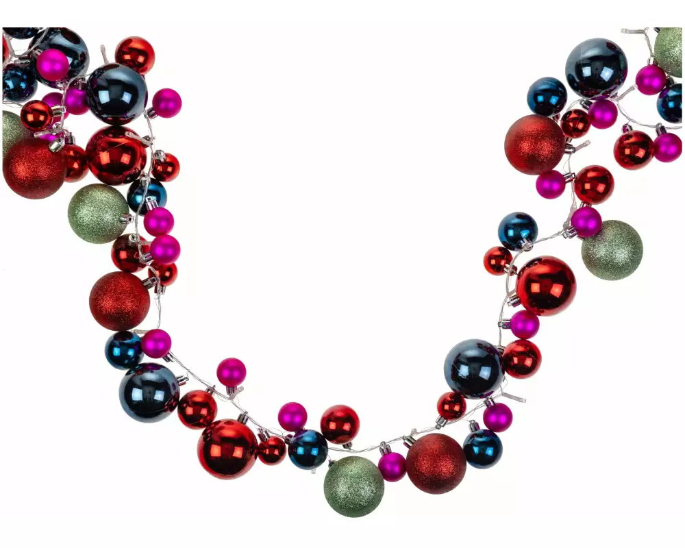 COCON LED-Lichterkette mit Weihnachtskugeln, 4 m