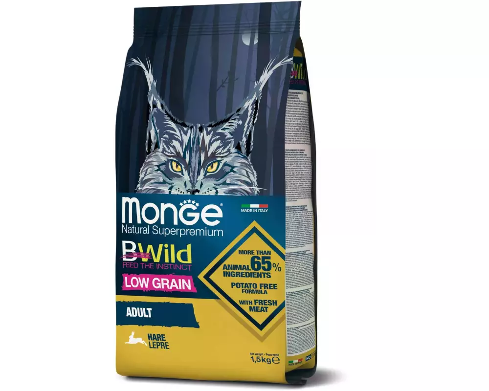 Monge Trockenfutter Katze Bwild LG Adult Feldhase 1.5 kg