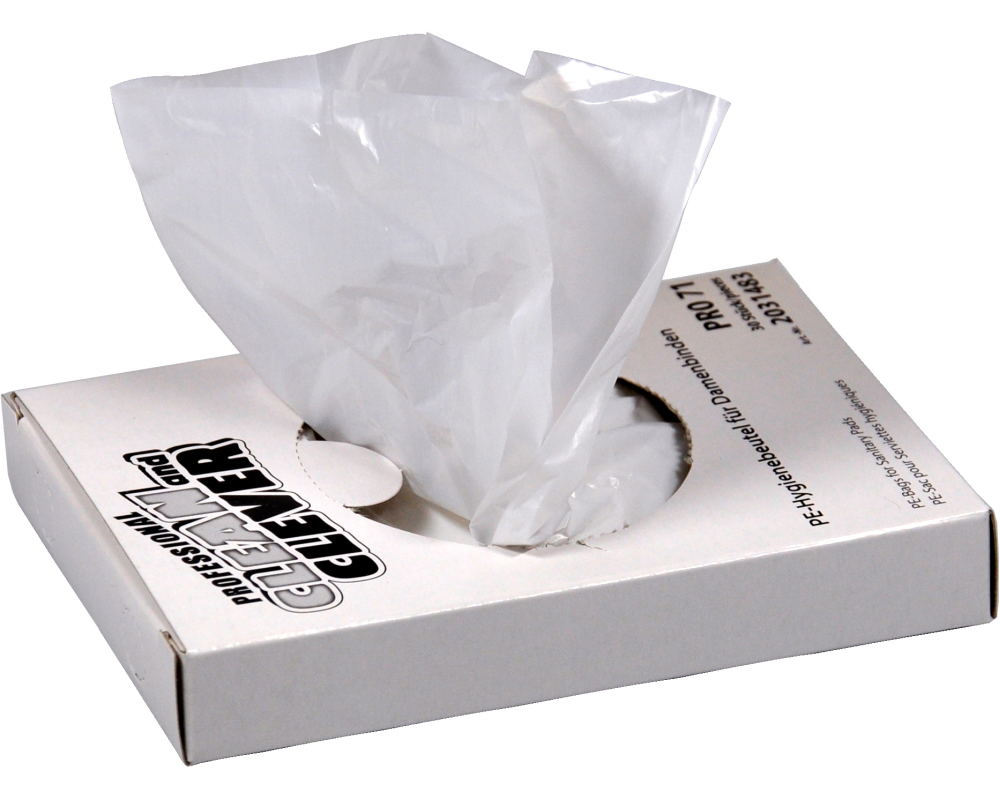 CLEAN AND CLEVER Hygienebeutel 7.2x23cm 6045.1 PRO71 weiss Prestige 25x30 Stk