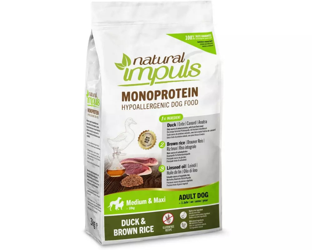 Natural Impuls Trockenfutter Adult Med/Max Ente 3 kg