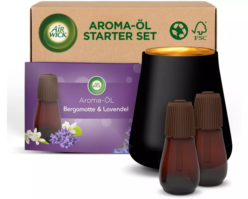 Air Wick Aroma-Öl Flakon Starter-Set Bergamotte & Lavendel