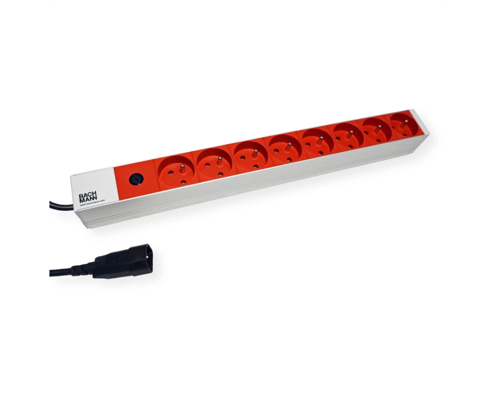 BACHMANN 19" 1HE 8xUTE rt 1xFuse 10A Strom 2,0m