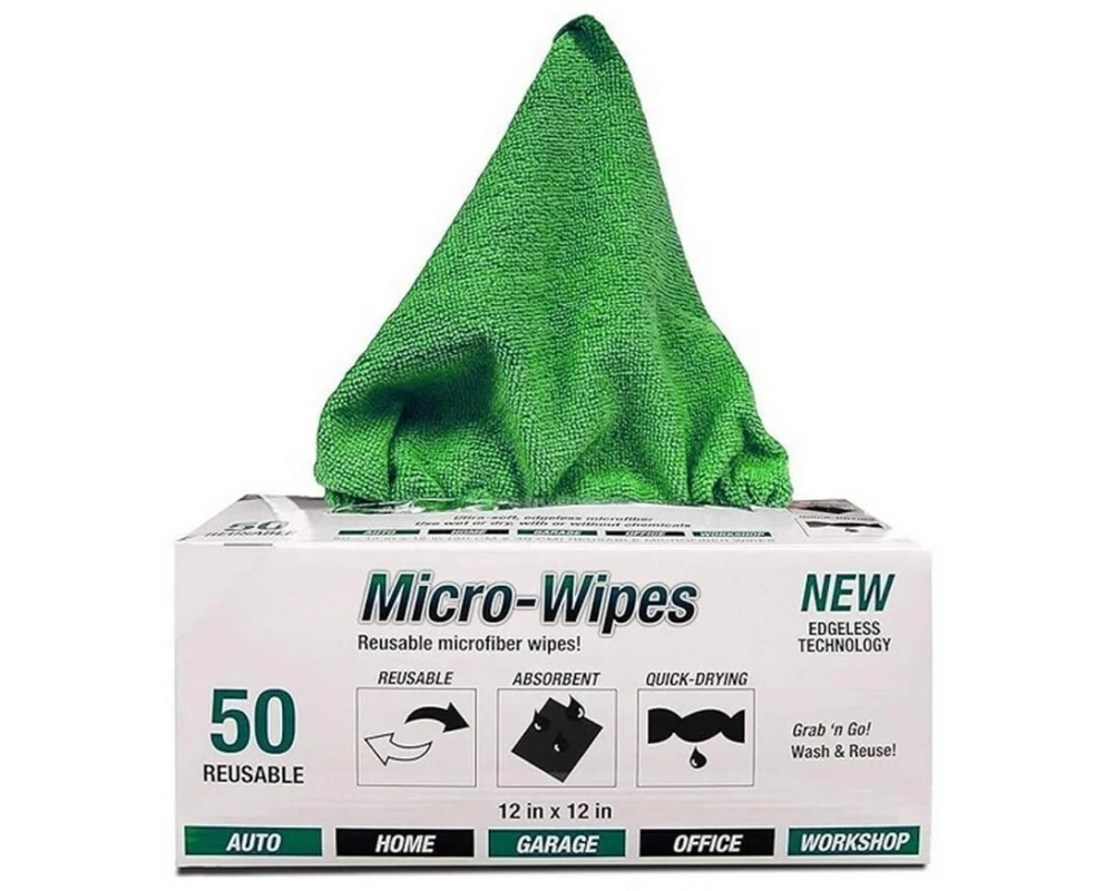 Haushaltsware Mikrofaser-Reinigungstuch Box, 50 Stück, Grün