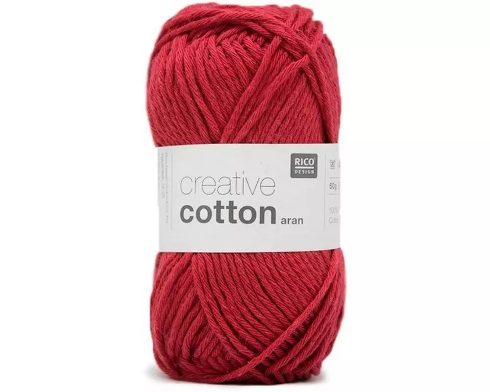 Rico Design Wolle Creative Cotton Aran 50 g, Kirsche
