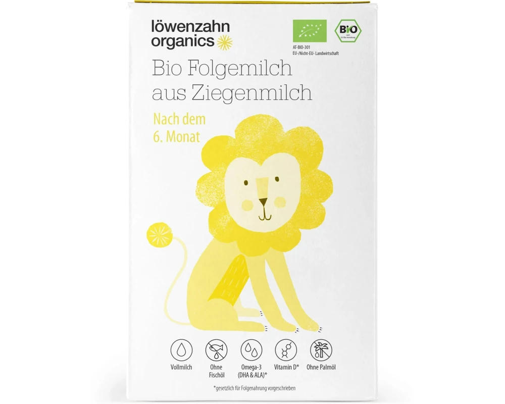 löwenzahn organics Folgemilch aus Ziegenmilch / 6+ Mt. / 500 g